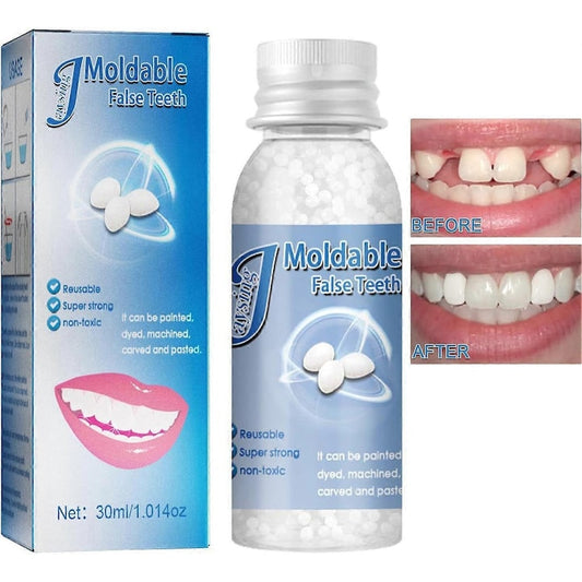 Granule pentru umplerea dintilor  kit de reparare dinti temporari  culoare naturala  1 set