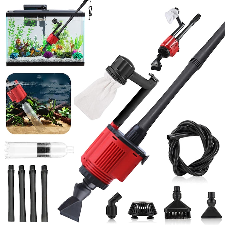 Kit Sifon Pentru Curatator De Pietris Pentru Acvariu  Instrumente Automate De Curatare A Acvariului 6 In 1  Schimbator De Apa Electric Detasabil Pentru Indepartarea Detritului  Spalarea Nisipului