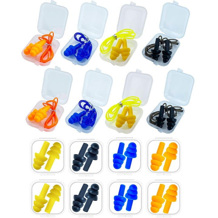 Set 16 perechi dopuri de urechi  Silicon  reutilizabile  Multicolor