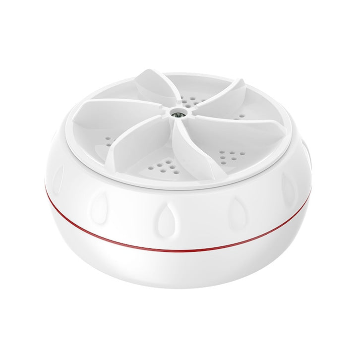 Masina de spalat portabila  vibratie ultrasonica si BlueLight pentru rufe si vesela  alimentare USB  10.5x5.5 cm  Alb