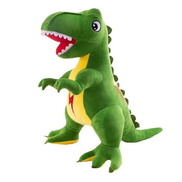 Jucarie de Plus T-Rex 70 cm  Dinozaur Tyrannosaurus Realist  Umplutura PP Bumbac  Papusa Moale pentru Copii  Cadou  Verde