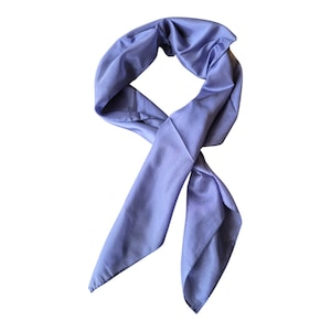 CautunCadou - Lavender blue natural silk scarf 90x90cm