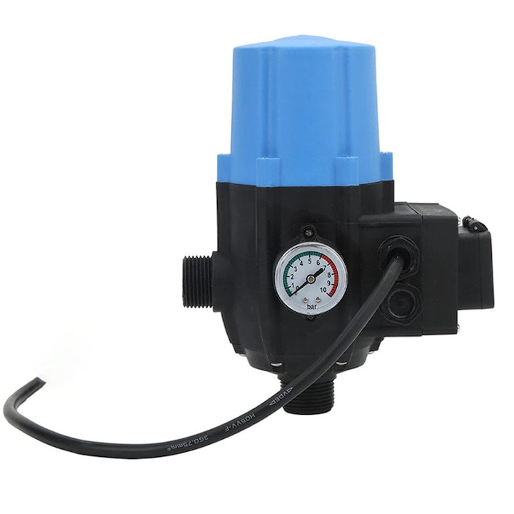 Presostat Automatic  Duueyct  Comutator Electronic de Control al Presiunii  Presiune 1.2-2.8 bar  G1  Maxim 1100W  Automat  Reglabil Pentru Pompe Electrice  Controler Automat Pentru Pompes  Albastru/Negru