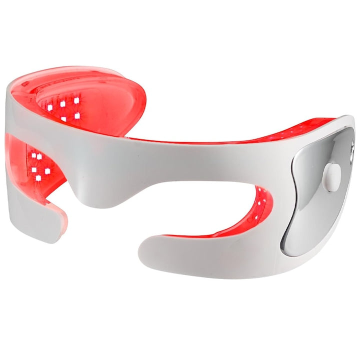 Masca Faciala Terapie LED  Omelivon  Profesionala  Pentru Ochi  Fototerapie  Anti-imbatranire  Terapie Lumina Rosie  Anti-rid  Crestere Colagen  Ingrijire Ten  Masaj si Incalzire  Incarcare USB  Reglabil  Alb