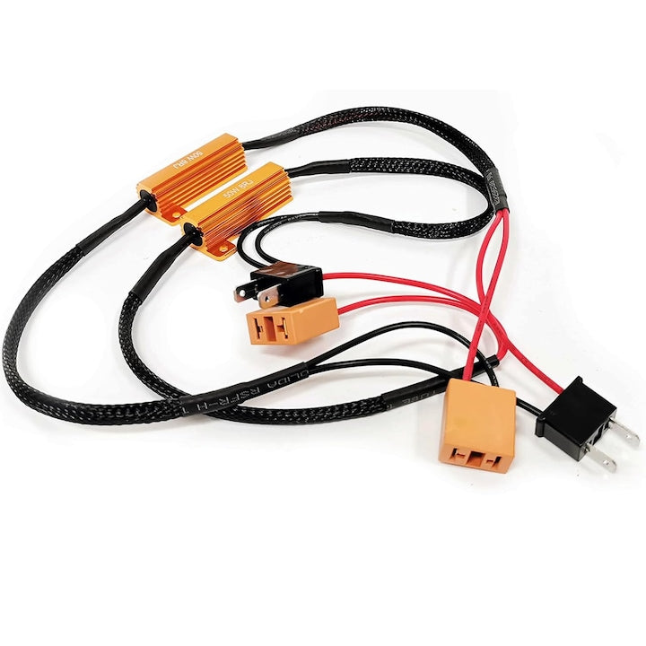 Set 2 Anulatoare eroare bec ars  50W  8 ohm  anti-flicker  pentru Led H7 Canbus  Plug and Play  YQLAFT