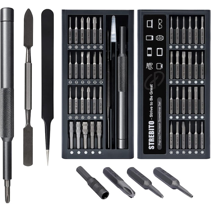 Rqiurpn 50-in-1 Electric Screwdriver Set, Mini Repair Kit for Electronics, Laptop, Phone
