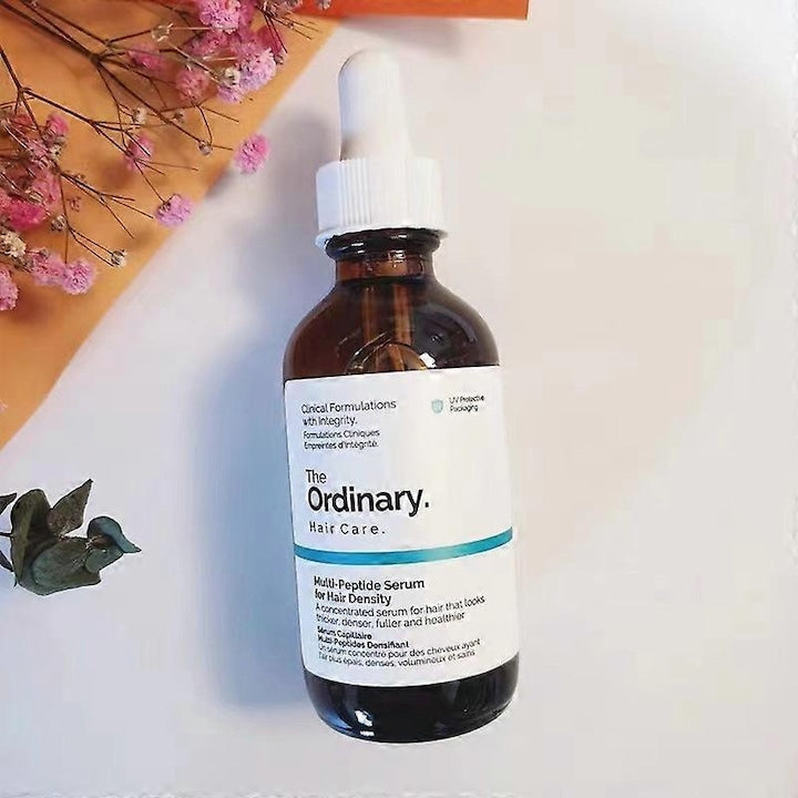 Serum pentru densitatea parului  The Ordinary  formula cu peptide  60ml  transparent  set 2 bucati