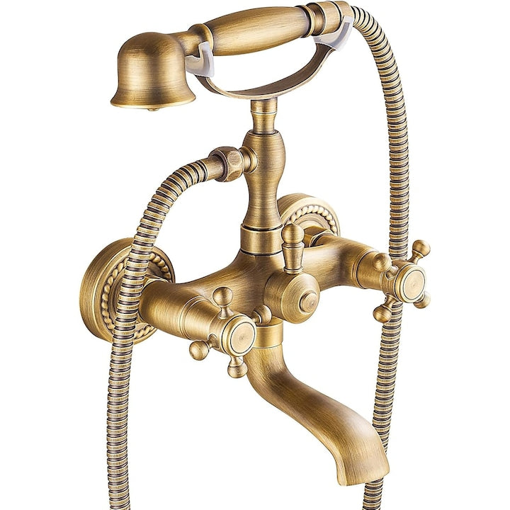 SANSES Bathtub Faucet Wall-Mounted Bamboo Style Bronze