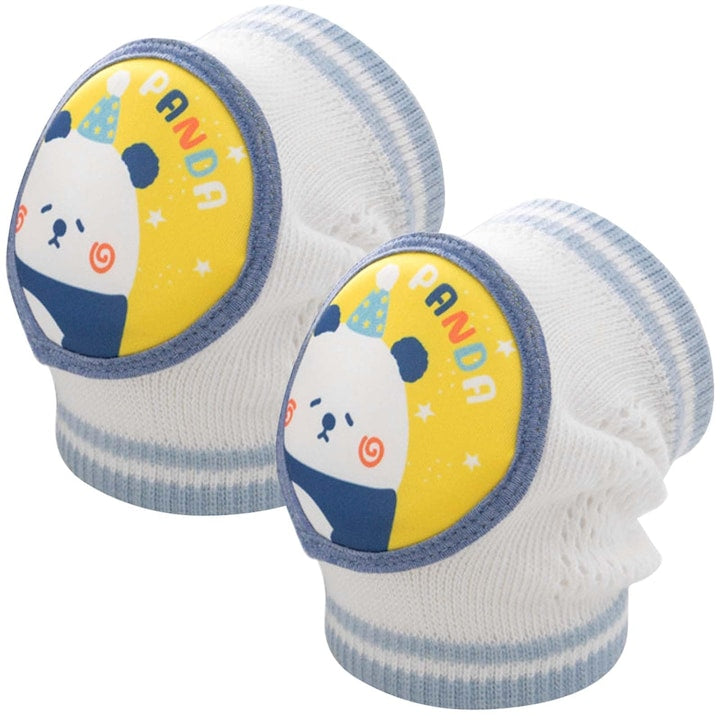 JENUOS Kids' Knee Pads 0-4 years anti-collision breathable cotton panda design yellow 18-28cm