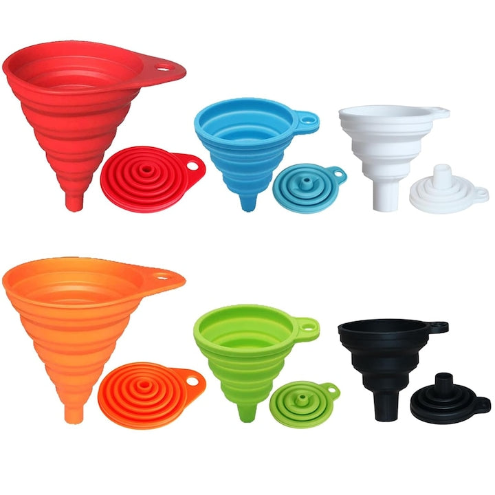 Set 6 palnie pliabila  Axroad Mall  Palnie universala din silicon  Rezistenta La Temperaturi Ridicate  Distribuire Precisa  Nu absoarbe mirosurile  Fara BPA  Spatiu economisit  11*10.5cm  8*7.5cm  Muticolor