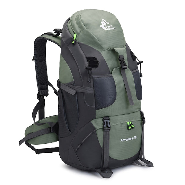 Rucsac de drumetie  rezistent la apa  50L  poliester  verde  32x64cm