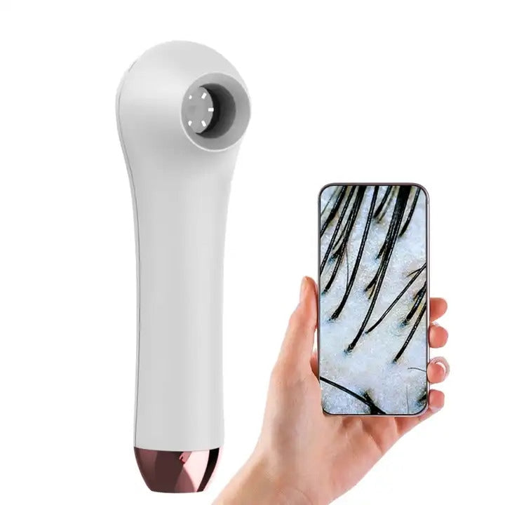 WALALLA Multifunctional Wireless Skin Analyzer, 1000X Magnification, IPX5 Waterproof, Records Test Results, Detects Scalp Health, Hair Follicle Details, and Skin Condition, Compatible with iOS, Android, and HarmonyOS