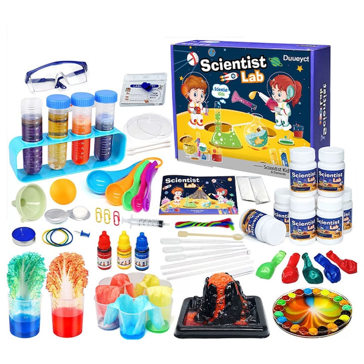 Kit de Experimente Stiintifice pentru Copii  70 Experimente  Materiale Sigur  Multiple Accesori  + 6 Ani  Plastic