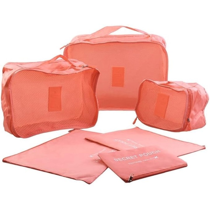 Set of 6 Waterproof Storage Bags for Organizing Travel Accessories