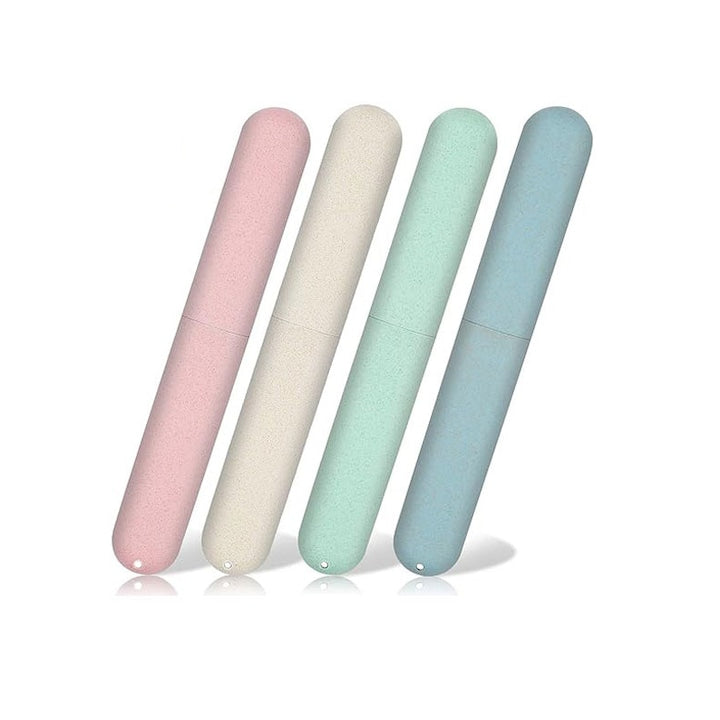 Set 4 huse pentru periuta de dinti de calatorie  Multicolor  20.8x3 cm  Portabil