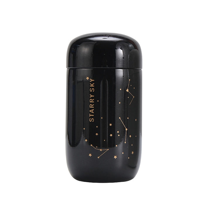 Mini insulated cup ZOUN, Star pattern, 304 stainless steel, leak-proof seal, long-lasting insulation, cooling insulation, black