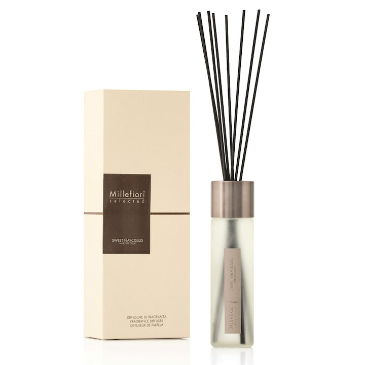 Difuzor de parfum cu betisoare din bambus Sweet Narcisus - 350ml - Millefiori Milano