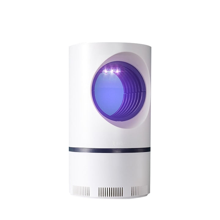 Aparat electric cu Lampa UV Anti-tantari  pentru interior  ventilator cu aspiratie prin fotocataliza  Alimentare USB  alb