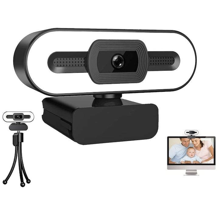 Camera web 4K  LED ajustabil pe 3 nivele intensitate  Latauar  Microfon HI-FI stereo incorporat  Auto focus  Functie reducere zgomot adaptabila  USB  Compatibil Xbox  Playstation  Zoom  Skype  Suportul nu este inclus