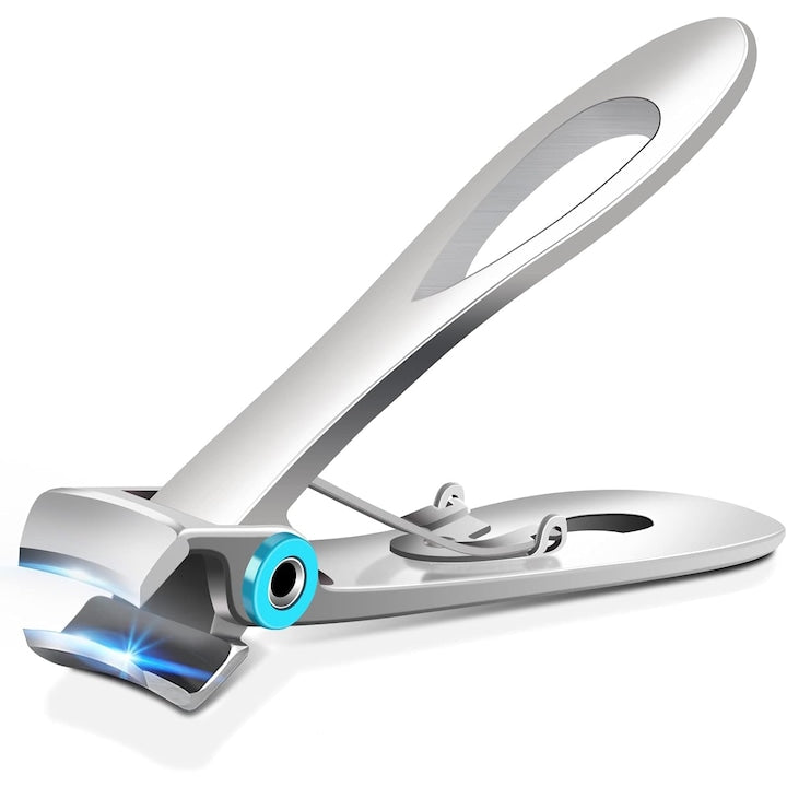 Unghiera XXL Barrano® din Otel Inoxidabil - Deschidere Larga 17mm  Lame Ultra-Ascutite  Design Ergonomic cu Inchidere Magnetica  Ideala pentru Unghii Groase  Manichiura  Pedichiura si Animale de Companie – Argintiu
