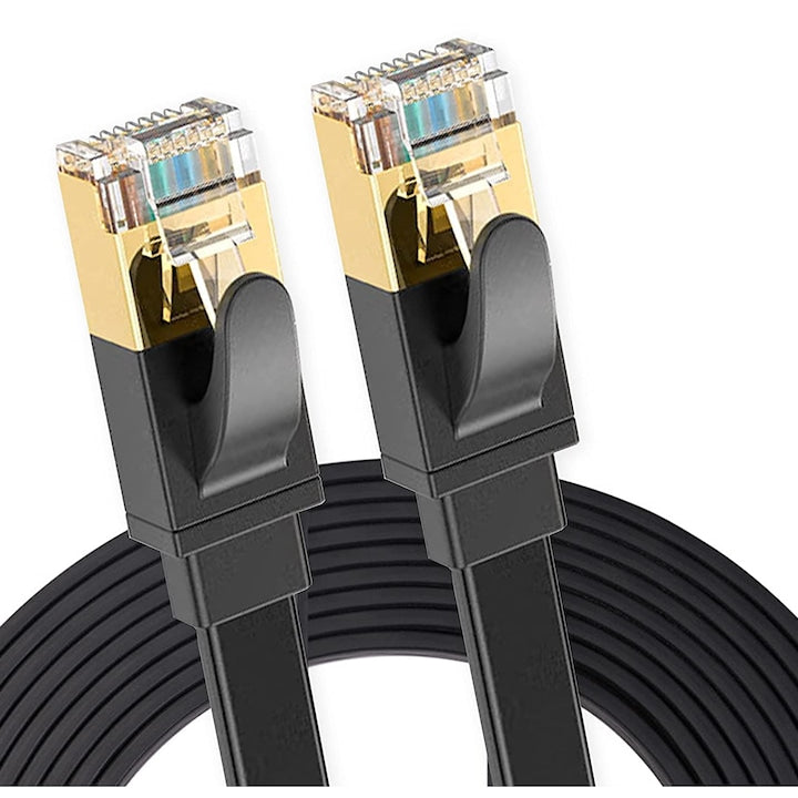 Cablu de retea CAT8  Cablu Ethernet de Internet  mufat RJ45  20m  Negru