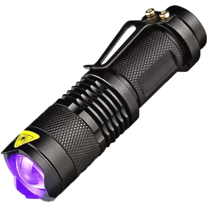 Lanterna ultravioleta UV 395nm puternica  electrob  focalizarea luminii  carcasa metalica