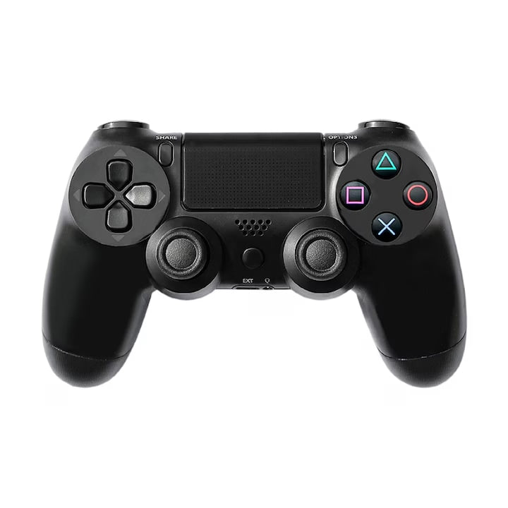 Wireless Gamepad for PlayStation 4, integrated speakers, vibrations, black