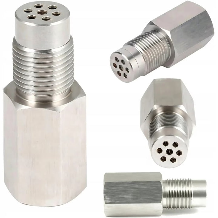Simulator sonda lambda AjieQaQ mini catalizator  inox  M18x1.5  58.1x17.9mm