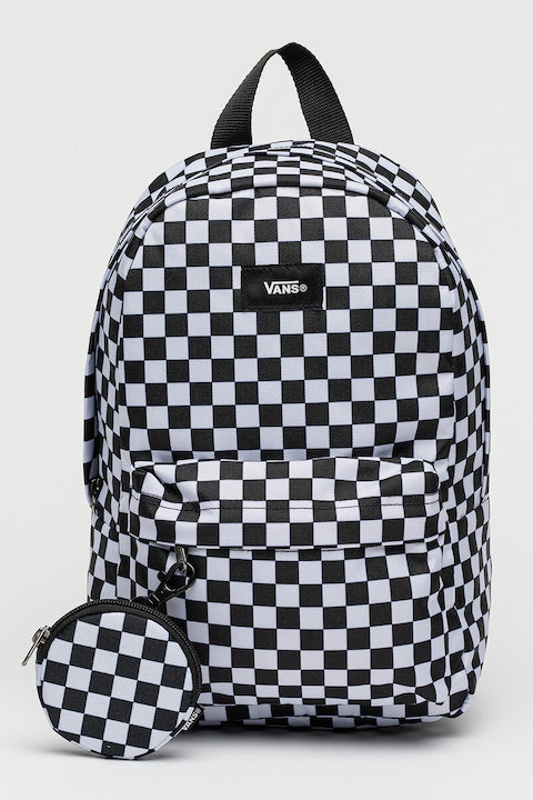Vans  Rucsac cu model in carouri Old Skool  Negru  Alb optic