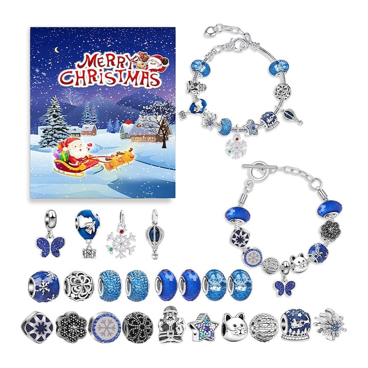 Calendar Advent de Craciun cu Bratari  Rqiurpn  24 de zile  Multicolor