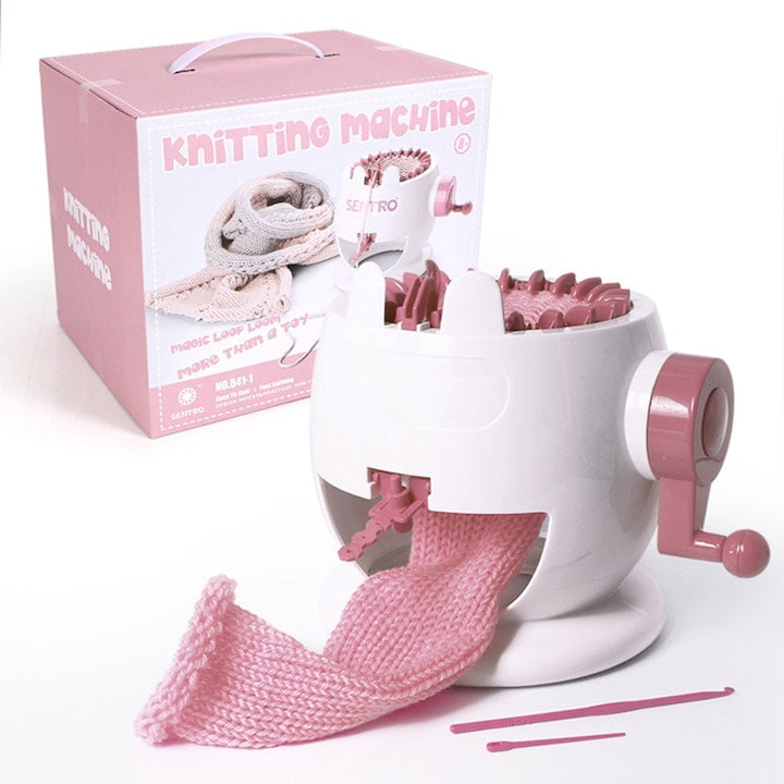 Masina tricotat  Rqiurpn  22 ace  reglator tensiune fir  tricotat liniar si circular  gherghef  pentru adulti/copii  DIY  pentru caciuli  manusi  sosete  fulare  pulovere