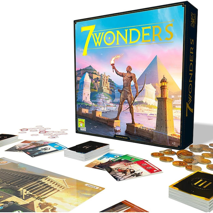Board game Rqiurpn 7 Wonders strategy 3-7 players 30 minutes family-friendly