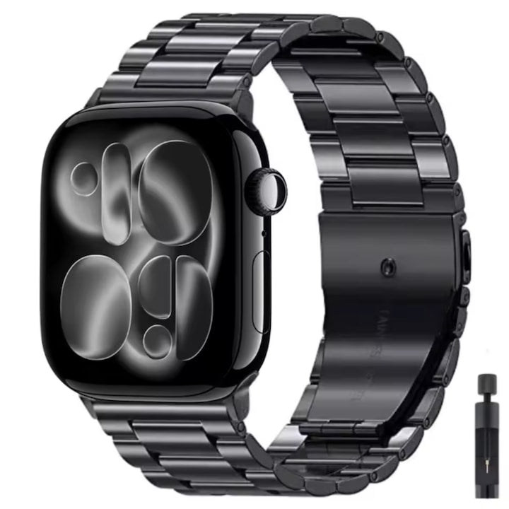 Metal Strap compatible with Apple 5-9 39-48mm Black
