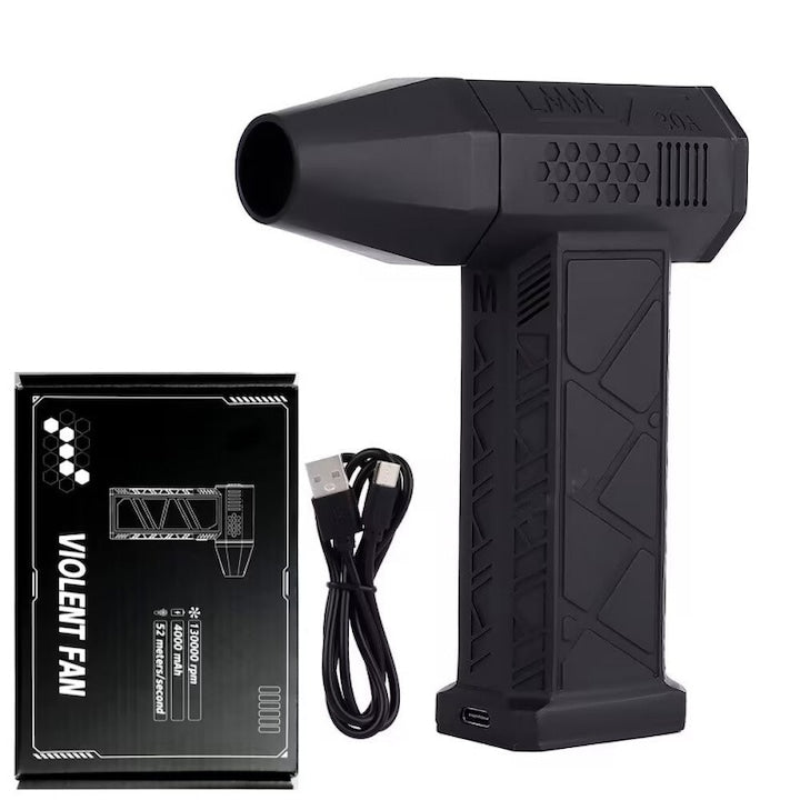 Suflanta electrica  ZOUN  3 viteze  13000RPM  protectie la supraincalzire  8000mAh  incarcare USB  duze interschimbabile  pentru curatarea masinilor  filtre  saloane de frizerie  computere personale  gratare  indepartarea frunzelor  praf si apa