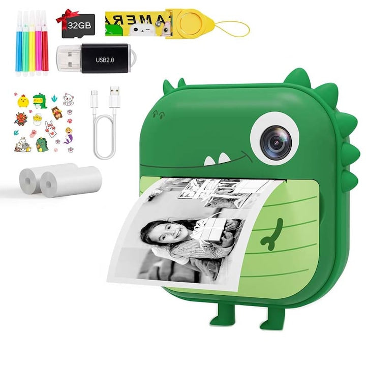 Kids Camera 40 MP 2.4 inch IPS 1080p HD 32 GB TF Card Green