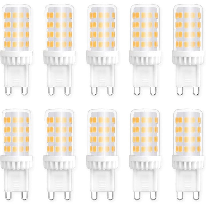 Set 10 becuri LED G9  5W  450 lumeni  albastru rece 6000K  dimensiune 18x50mm