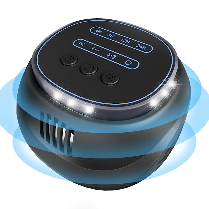 Repelent pentru soareci  repelent cu ultrasunete pentru daunatori  fara substante chimice  repelent multi-mod pentru rozatoare cu functie de temporizator  acopera pana la 300 de metri patrati  pentru gandaci de bucatarie  nsecte  sobolani  WALALLA  negru