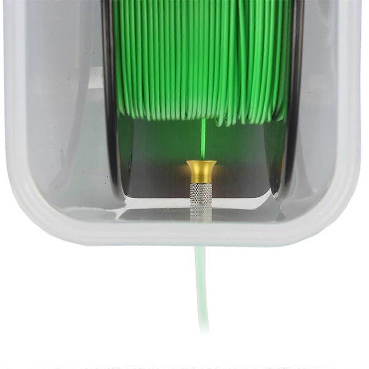 Cutie uscator filament 3D cu conector pneumatic drept  alama-plastic  4x2.5mm  1.75mm