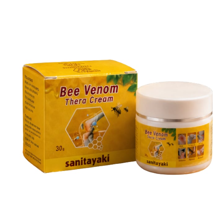 Sanitayaki Crema cu Venin de Albine 30g – Crema Incalzitoare pentru Masaj  Ingrijirea Corpului  Cu Extract de Venin de Albine