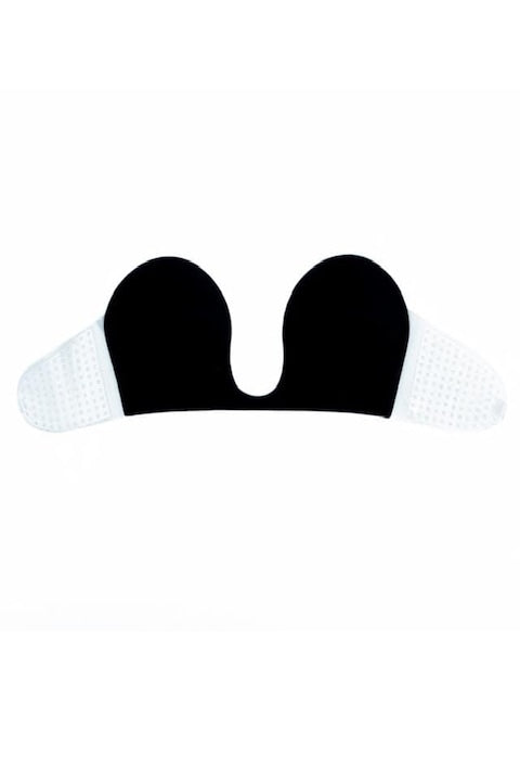 Sutien Push-up Invizibil cu Decolteu Adanc  Fara Bretele  Negru