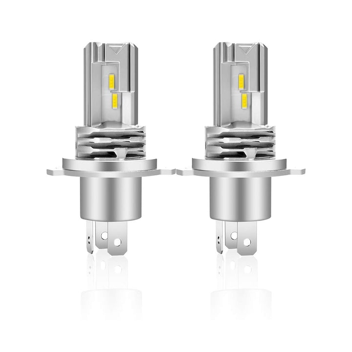 Set 2 becuri LED H4  PsAyl  3200 lumeni  impermeabile  6500K