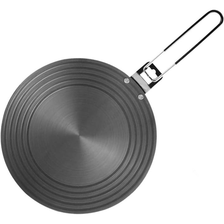 Placa adaptor pentru aragaz pe gaz ComResi 24cm negru cu maner detasabil