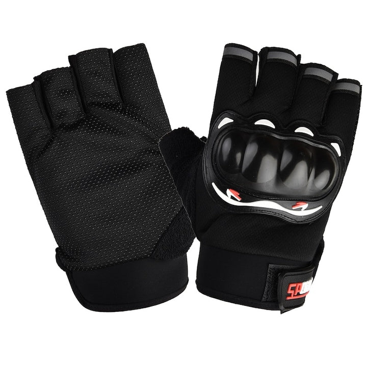 Manusi moto  Cu protectie  Functie touchscreen  Strangere reglabila a manusilor  Unisex  Negru