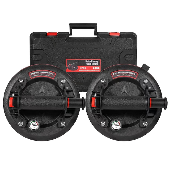 WALALLA 8-inch Vacuum Suction Cup, 617lbs Max. Capacity, for Glass, Granite, Ceramic Tiles
