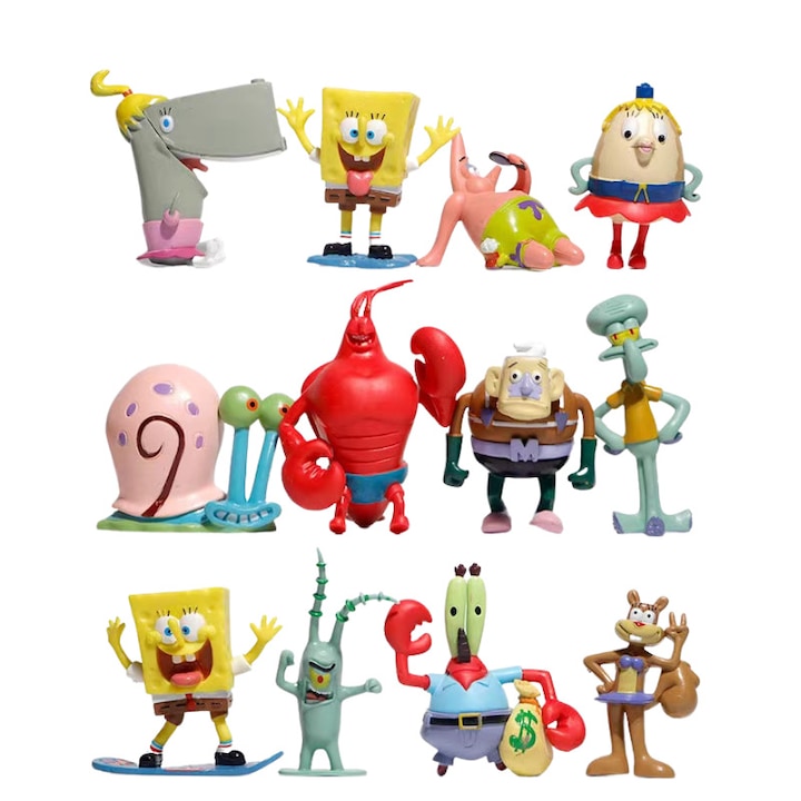 SpongeBob SquarePants Statue Set ZOUN 12 pieces 7 - 8 cm Resin Multicolor