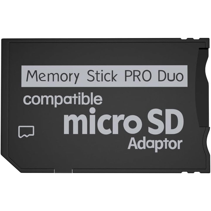Micro SD to Memory Stick Pro Duo Adapter for Playstation PSP Sony Camera - Black