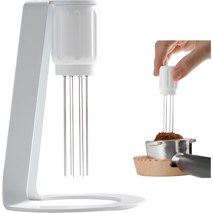 WALALLA Portable Coffee Distributor, 8 Needles, White