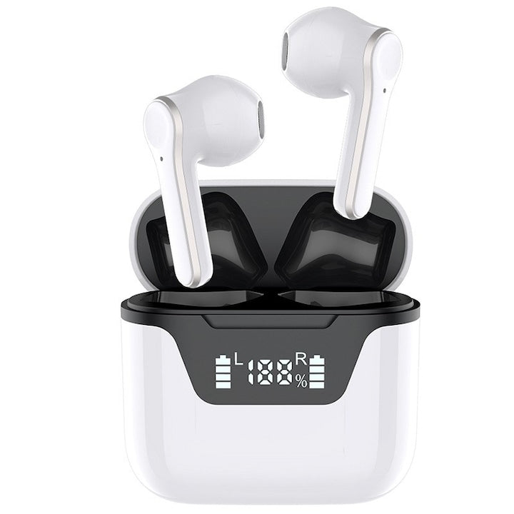 Casti inteligente pentru traducere  WALALLA  Bluetooth 5.0  traducere in 144 de limbi  reducere a zgomotului  afisaj de alimentare  carcasa de incarcare  trei functii de traducere  pentru iOS si Android  negru