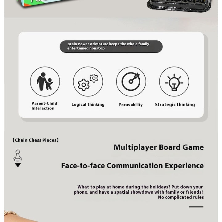 Joc educativ logic  Sah triunghiular cu lant  Interactiune parinte-copil  Jucarii educative pentru copii  Jocuri de birou  dezvoltare abilitati cognitive  Smart Games  varsta 6+  multicolor