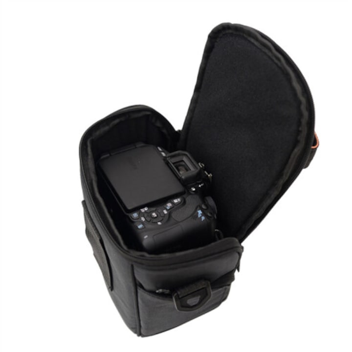 Geanta camera foto  negru  17x11x22cm  rezistenta la socuri si abraziune